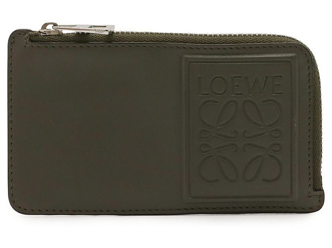 Tarjetero de cuero Anagram Loewe Gris