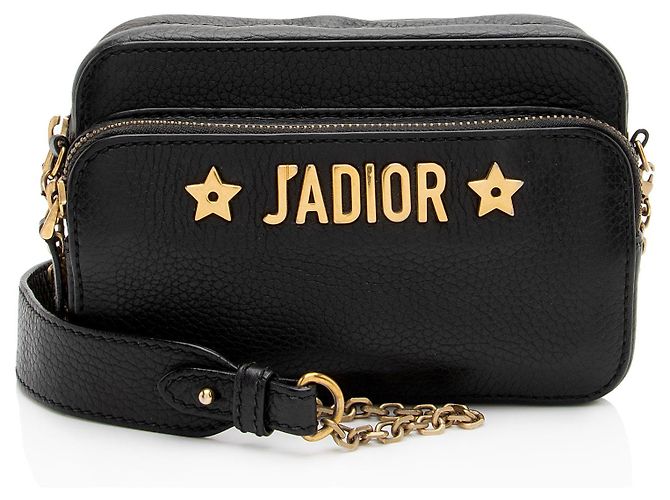 Borsa a tracolla J'Adior in pelle di vitello Dior Nero