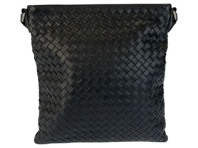 Borsa a Spalla in Pelle Bottega Veneta Nera Nero
