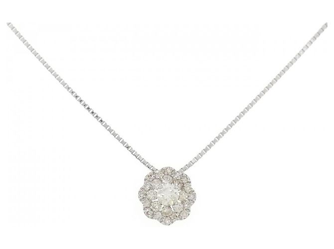 Autre Marque Collar de Diamante PT900 PT850 Plata