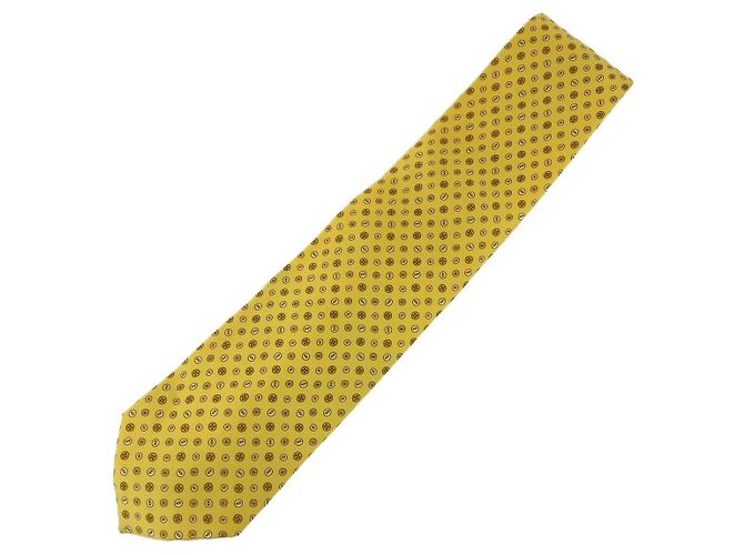 Cravatta in seta Salvatore Ferragamo Giallo