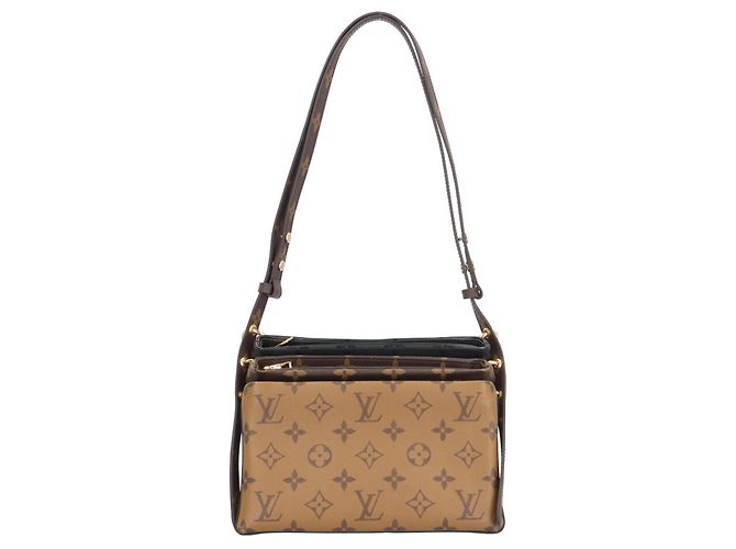 Bolso de Hombro Pochette Monogram Reverse Louis Vuitton Castaño Monograma