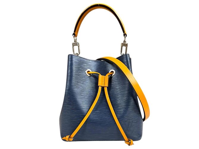 Néonoé Bolsa de Ombro NeoNoe BB em Couro Epi Louis Vuitton Laranja Azul marinho