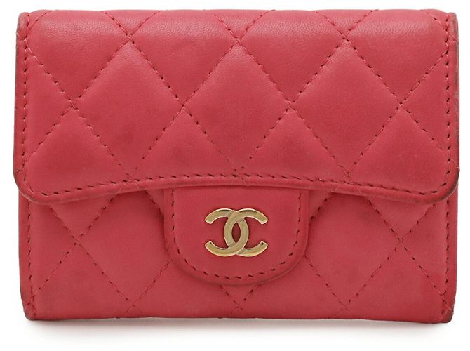 Estuche para tarjetas de visita Chanel Matelassé Rosa