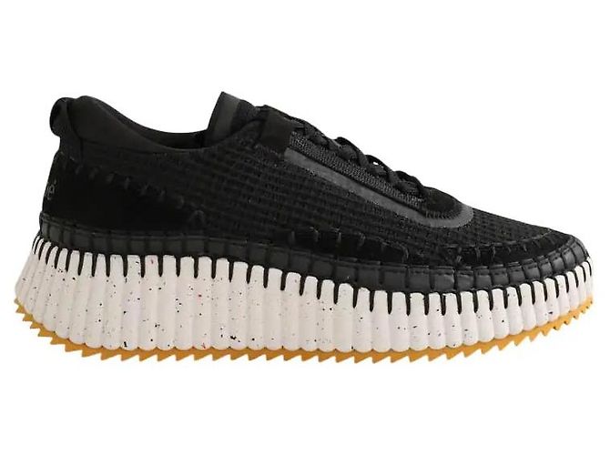Chloé Schwarze Sneakers Tuch