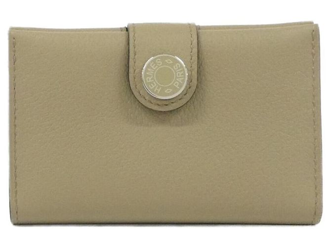 Hermès Hermes Beige Business Card Holder
