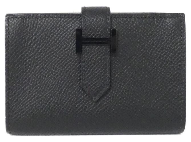 Hermès Hermes Bearn Monochrome Card Case Black