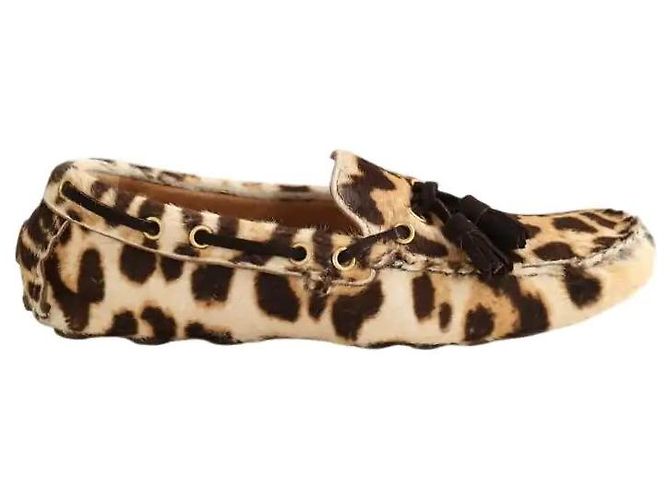 Saint Laurent Beige Leder Slipper