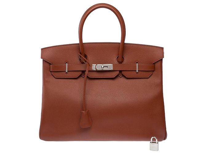 Hermès Bolsa HERMES Birkin 35 em Couro Marrom - 103214