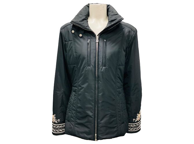 Bogner Black Bavarian Paradise Embroidered Ski Jacket