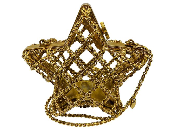 Chanel Gold 2023 Star Minaudiere Evening Bag Golden