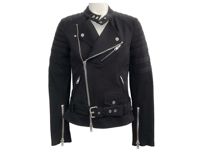 Schwarze Baumwoll-Motorradjacke 3.1 Phillip Lim