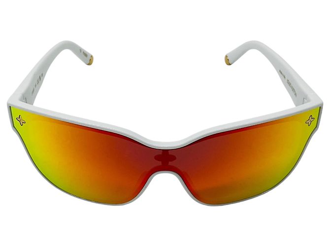 Louis Vuitton White LV Shadow Square Sunglasses