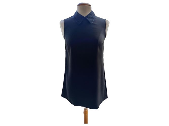 Vestido Miu Miu preto de algodão e viscose
