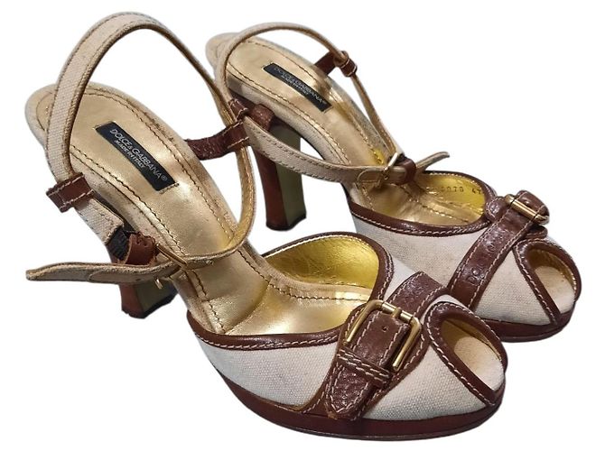 Sandali con tacco Dolce & Gabbana Pelle Multicolore 38