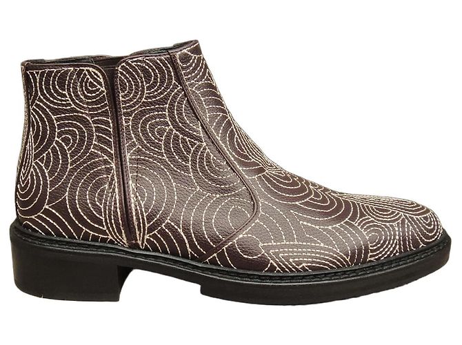Botines Chelsea Lanvin de cuero marrón Castaño