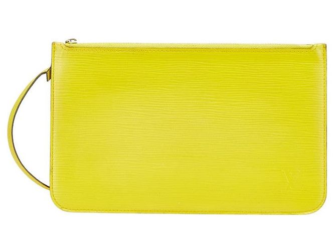 Louis Vuitton Neverfull Epi Pouch Yellow
