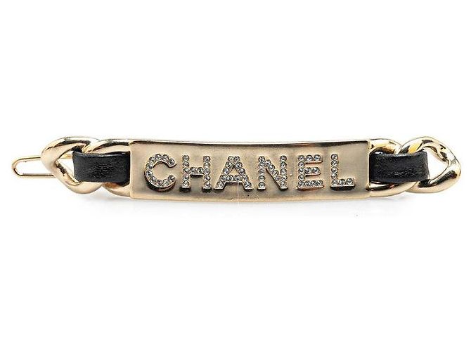 Timeless Barrette Logo Chanel D'oro