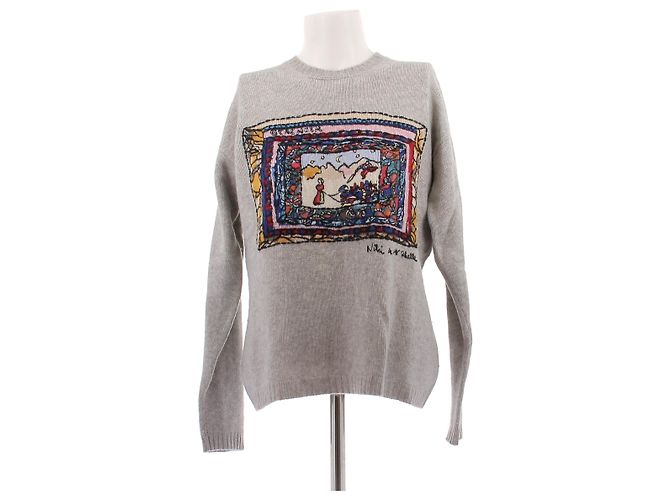 Christian Dior Grauer Pullover aus Kaschmir 