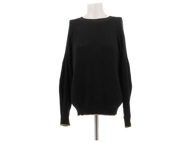 Laurence Bras Schwarzer Wollpullover M 