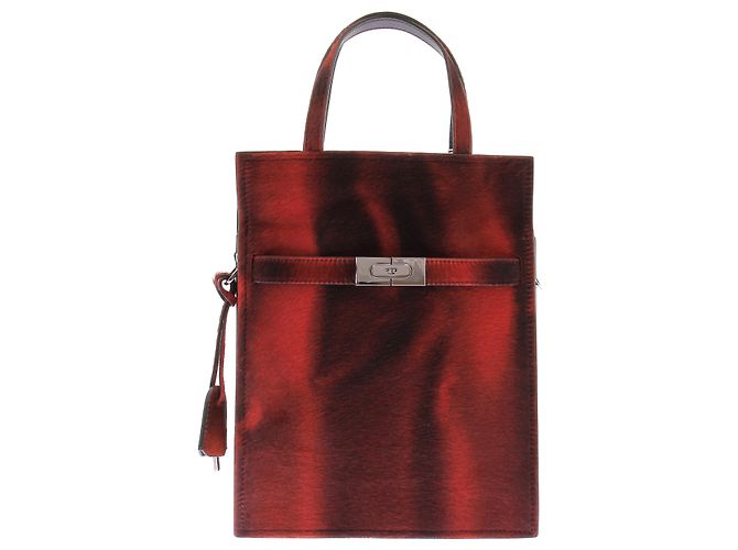 Bolso de mano Tory Burch de pelo rojo Roja