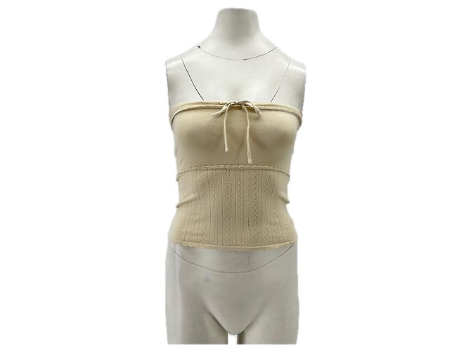 Rouje Bustier Top Creme Beige