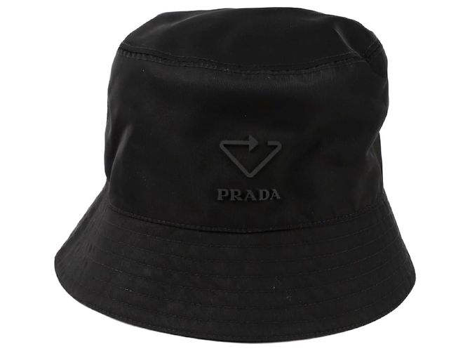 Prada Logo Bucket Hat Größe Schwarz 