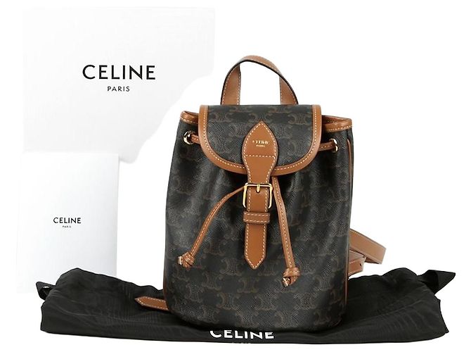 Triomphe Céline Polco Mini Rucksack Braun 