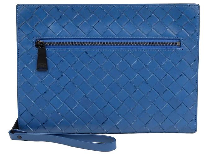 Bottega Veneta Document Case Small Pouch Blue