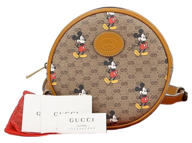 Gucci Disney Tambourine Backpack Brown