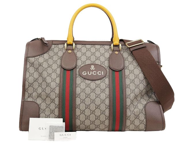 Gucci Borsa Duffle Tote GG Marrone