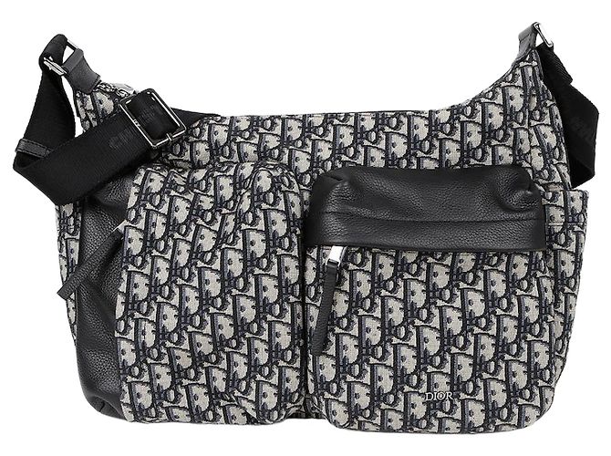 Dior Borsa hobo media morbida Rider Blu