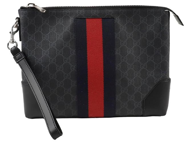 Gucci Clutch con tracolla Web Nero