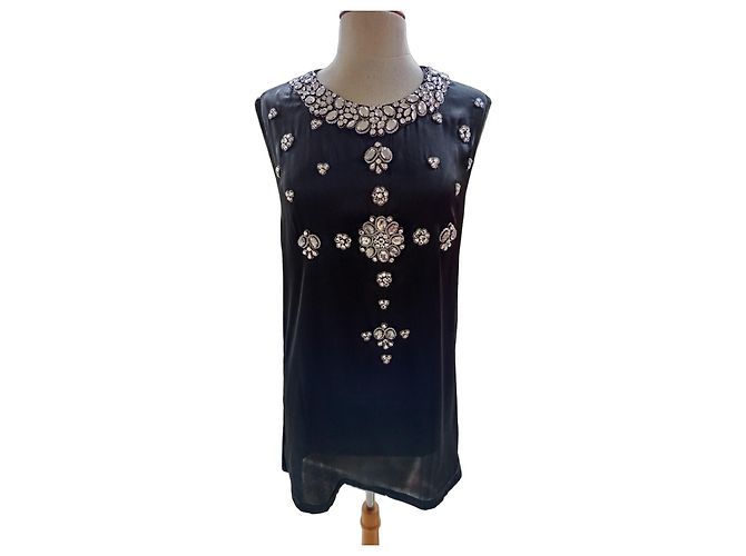 Vestido Givenchy preto com strass