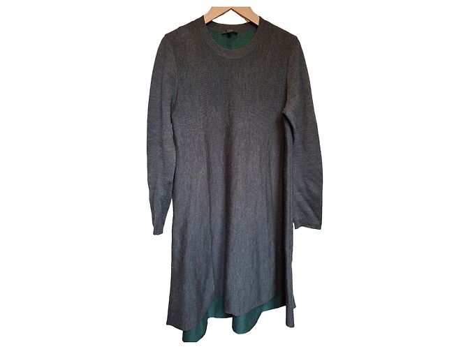 Vestido de suéter COS cinza e verde