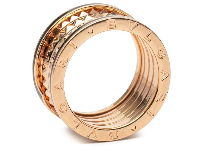 Bulgari Anillo B.zero1 Rock de 4 bandas de Bvlgari Negro Dorado