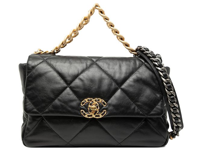 Chanel Nero Grande Flap in Pelle di Agnello 19