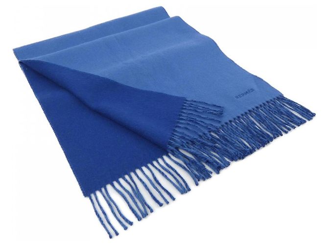 Écharpe en cachemire Hermès Bleu