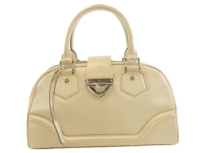 Bolsa Bowling Montaigne Epi Louis Vuitton Branco