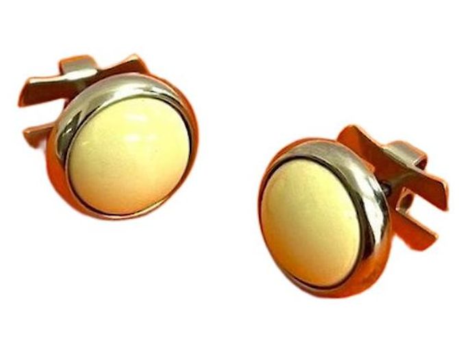Hermès Eclipse Metallohrringe Silber Metallisch 