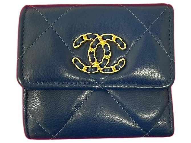 Cartera de cordero matelassé Chanel Azul