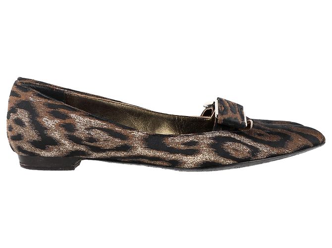 Lanvin Spitz zulaufende Slipper aus tierischem Polyester