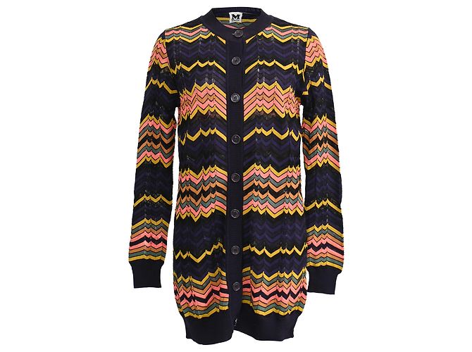 Missoni Strickjacke aus mehrfarbigem Baumwollmaterial mit Aztekenmuster Mehrfarben