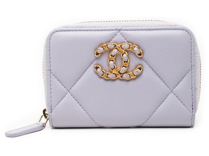 Lila Matelassé Kartenetui Chanel Coco Mark