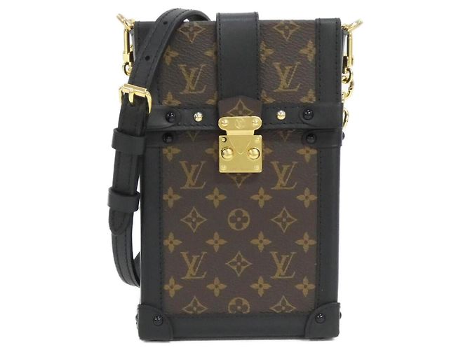 Borsa a spalla verticale Pochette Trunk Monogram Louis Vuitton Marrone