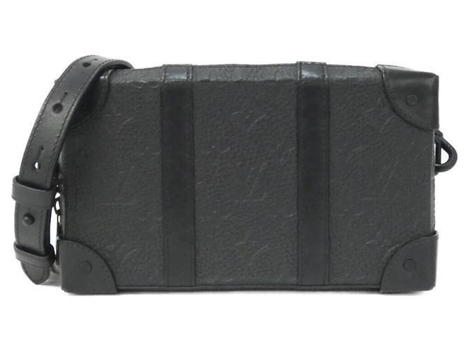 Borsa a spalla portafoglio Soft Trunk Monogram Taurillon Louis Vuitton Nero