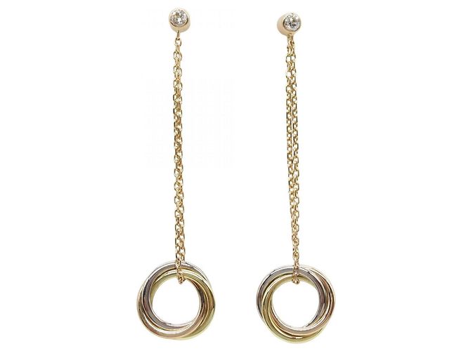 Orecchini Trinity di Cartier Argento D'oro