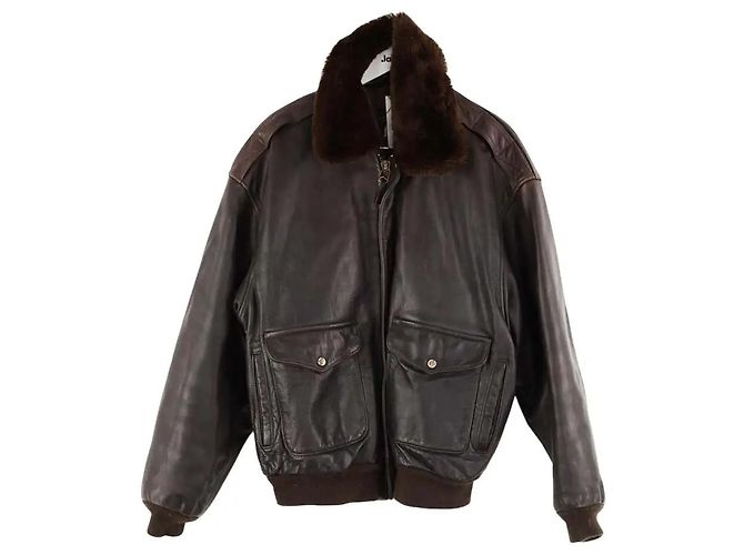Autre Marque Braune Lederjacke
