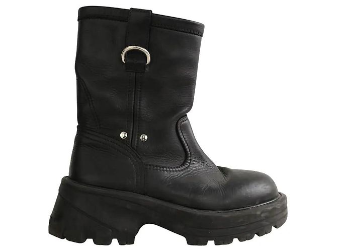 Autre Marque Black leather boots