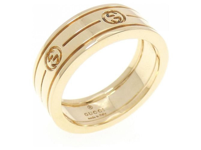 Anel de banda em ouro amarelo 750YG Gucci
